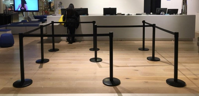 Retractable Queue Barriers