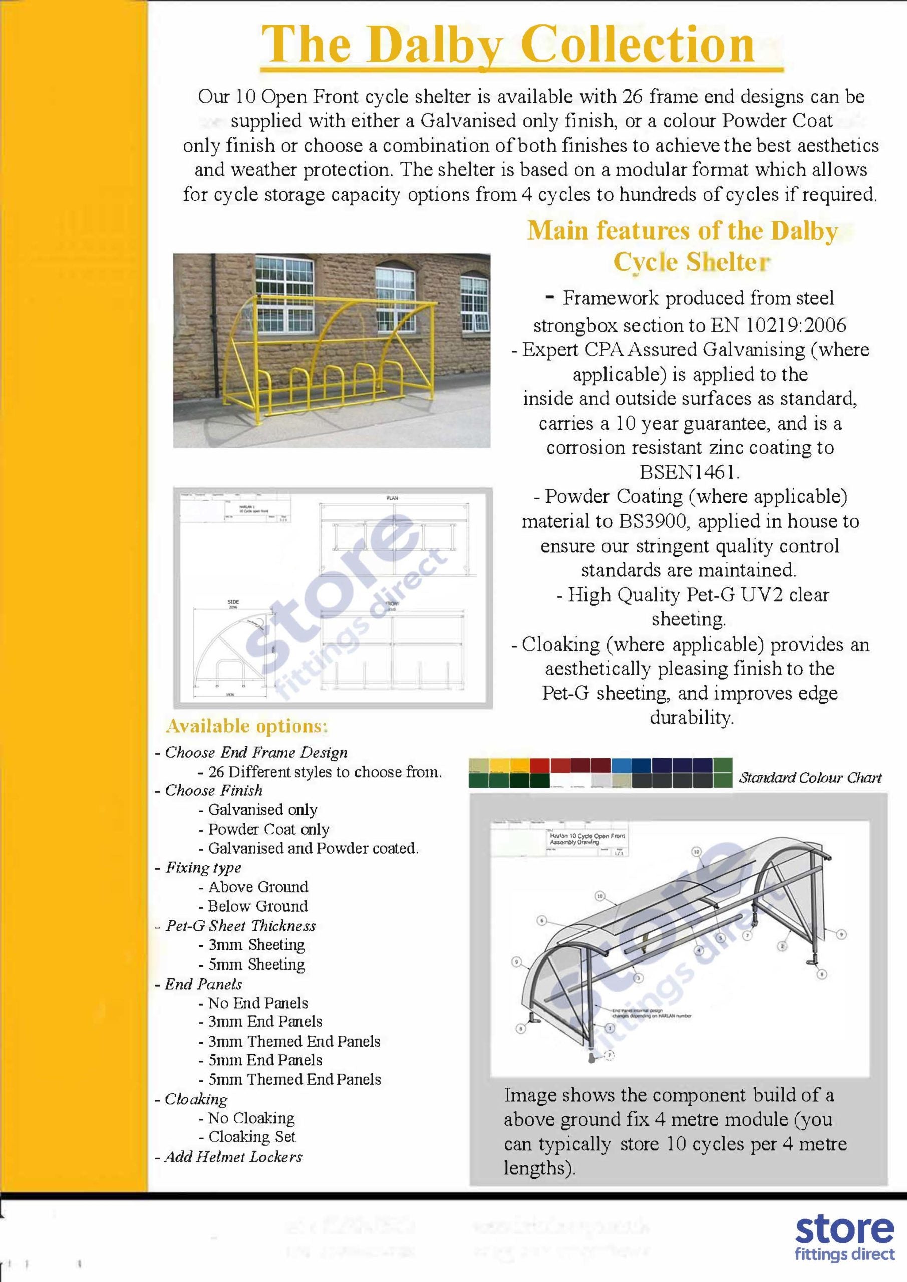 Multi Coloured 10 Cycle Shelter