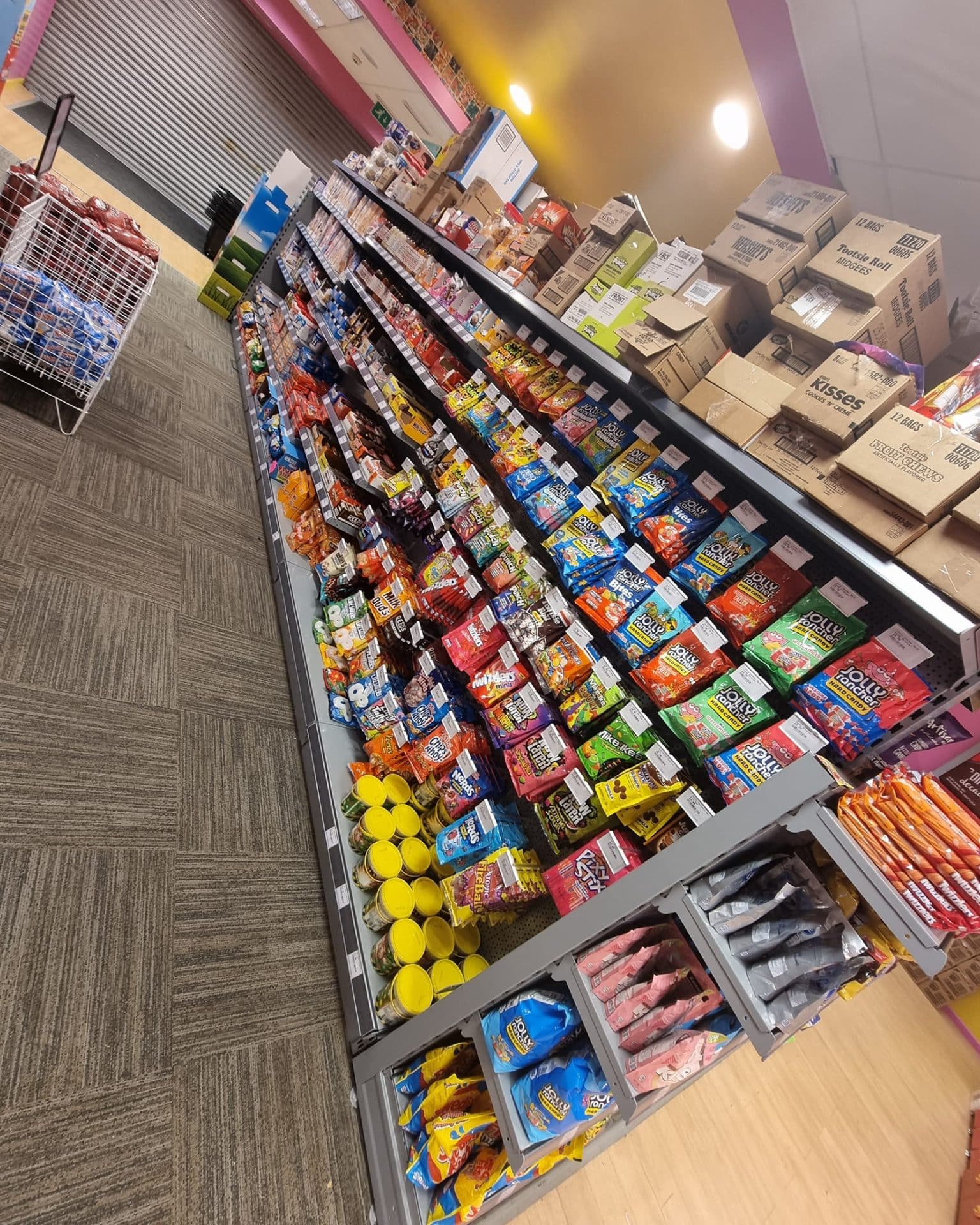 Retail shopping shelves