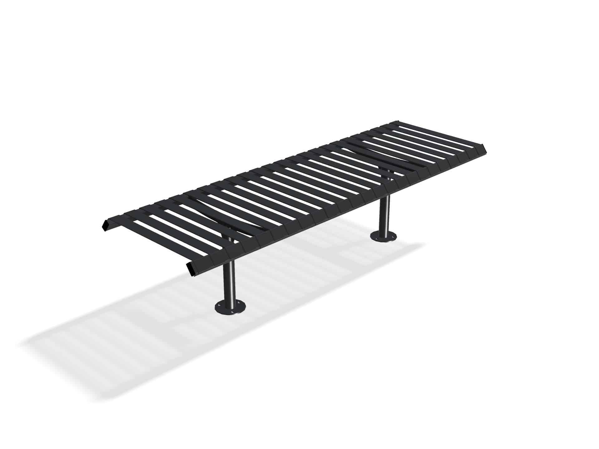 Rockingham Double Steel Bench | Street Furniture