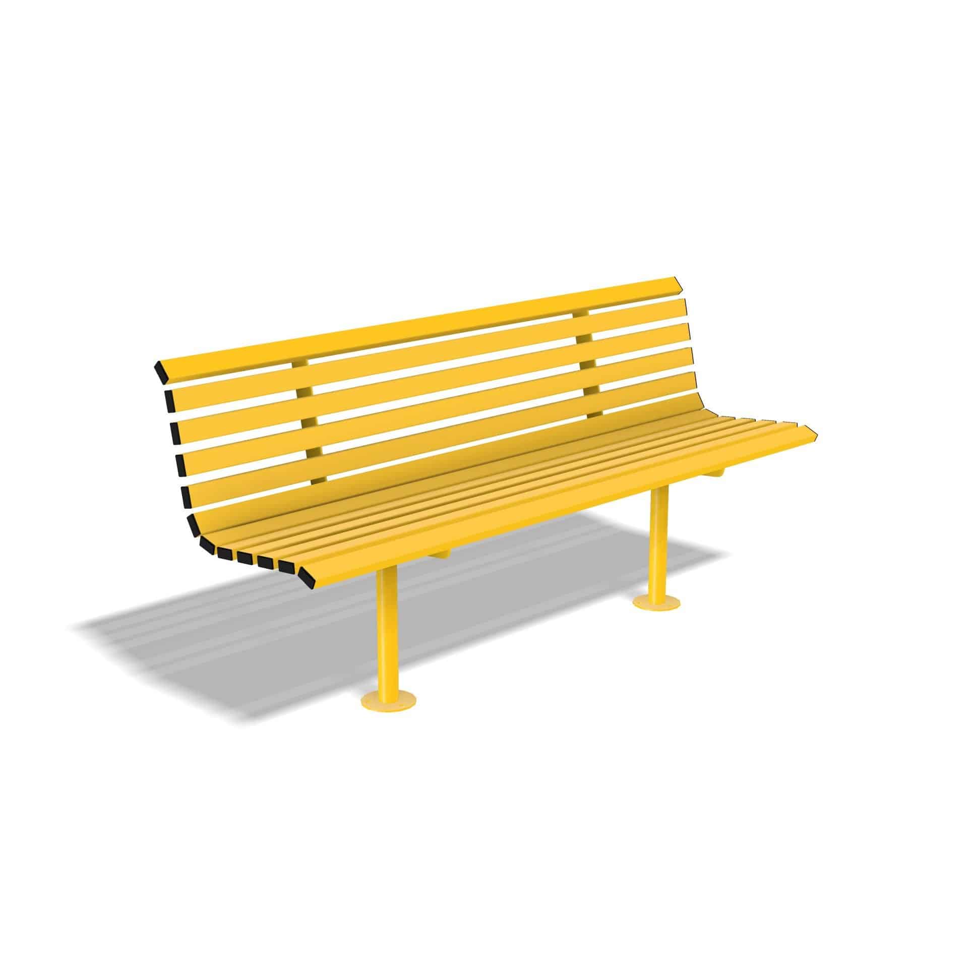 Drayton Outdoor Steel Bench Seat with Back | Street Furniture
