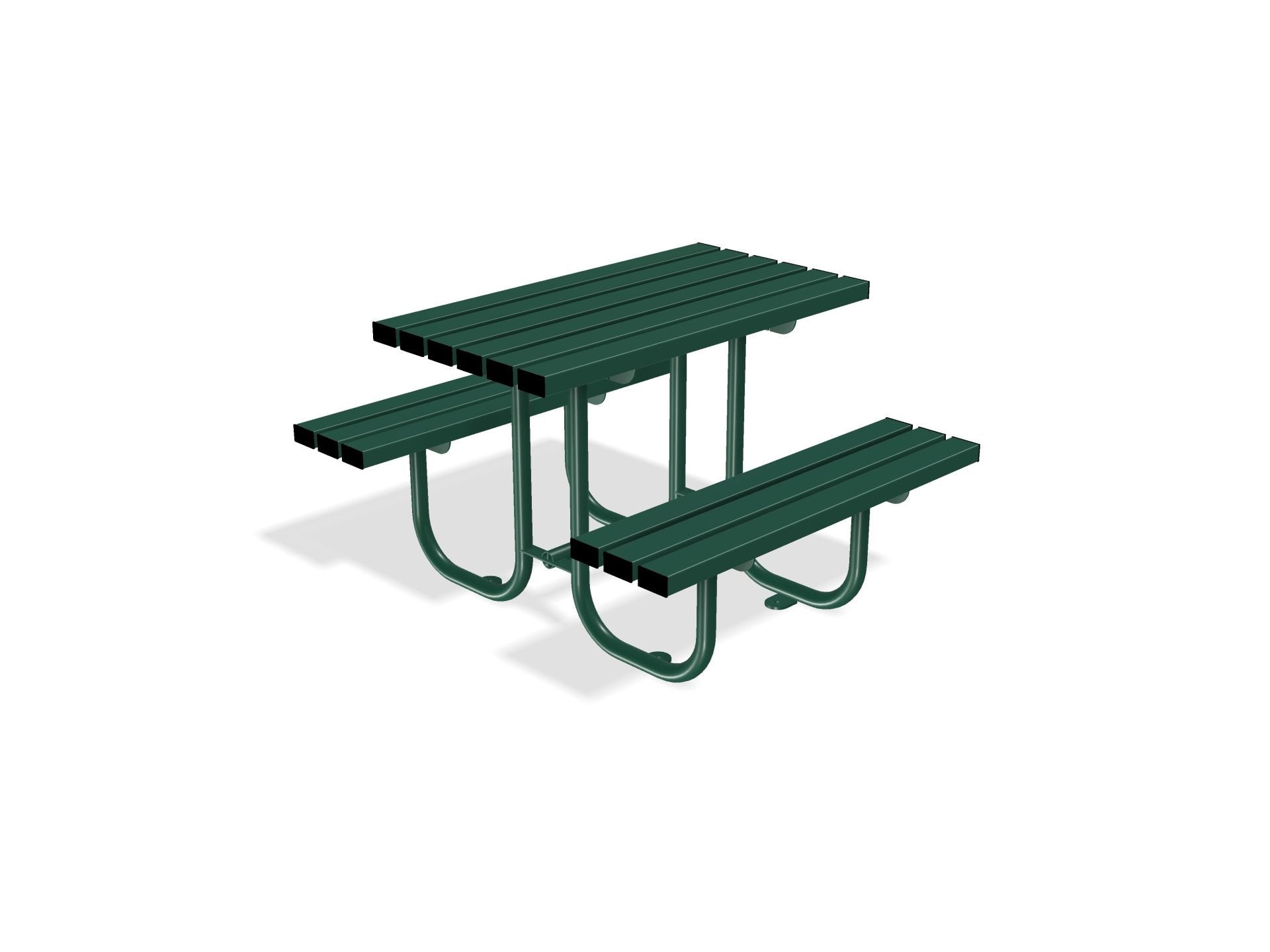 Gretton Picnic Table Bench | Galvanised Street Furniture