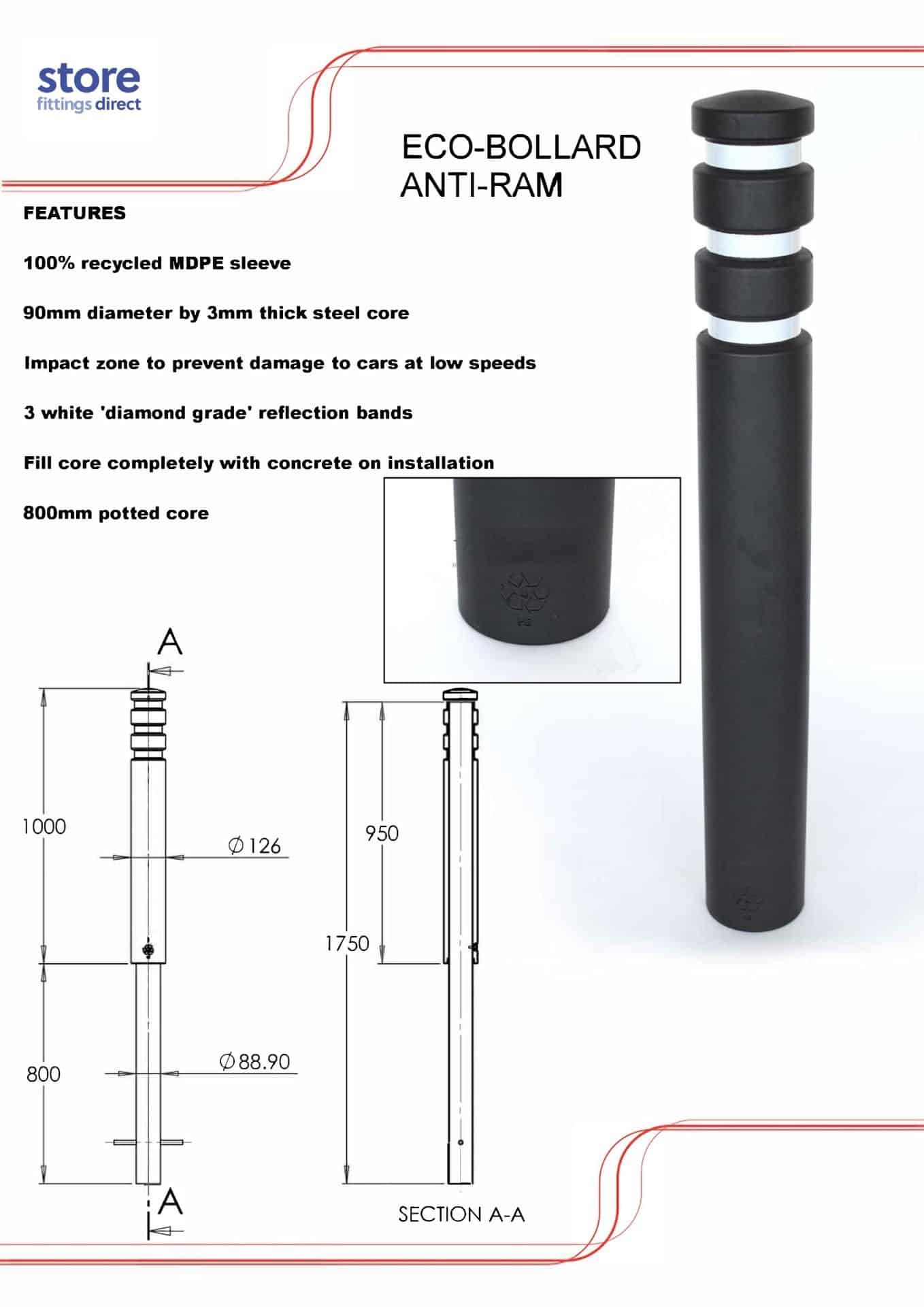 Plastic Anti Ram Bollard