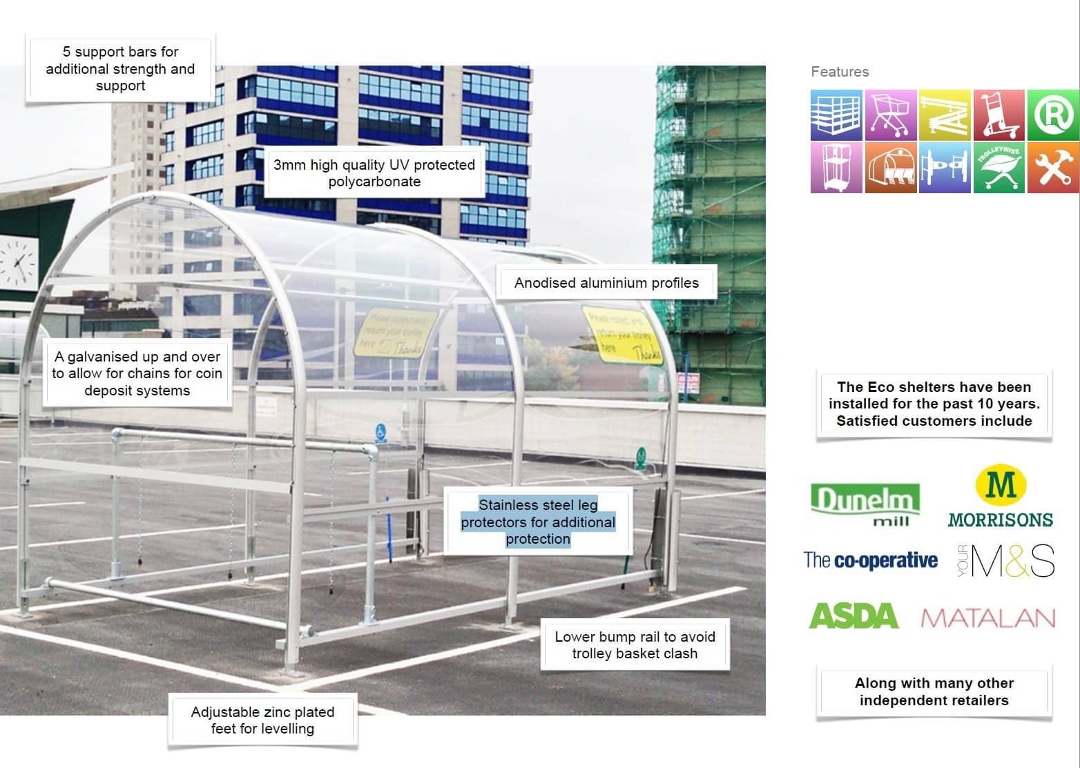 Broughton Shopping Trolley Shelter