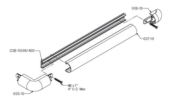 High Impact 1" Eco Rigid Top Strip 3.66m