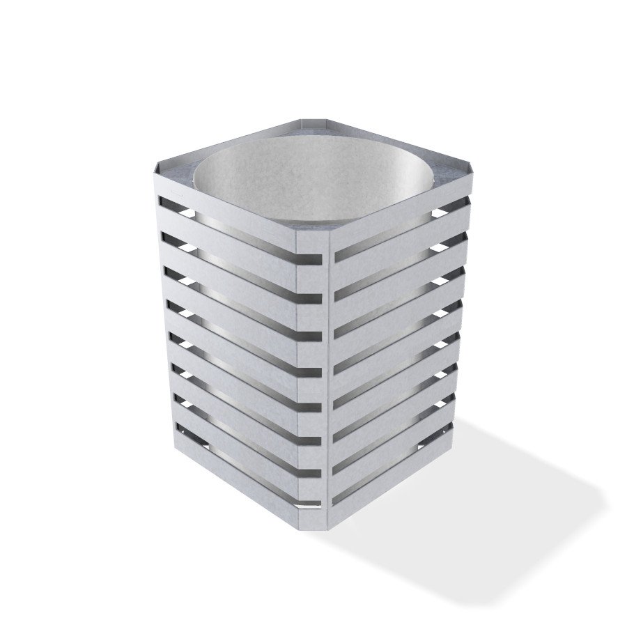Carlton Litter Bin - Galvanised, Galv Powdercoated or Stainless Steel