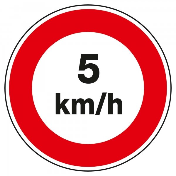 5 km/h sign