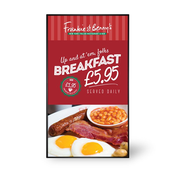 Digital Menu Board White Background Image