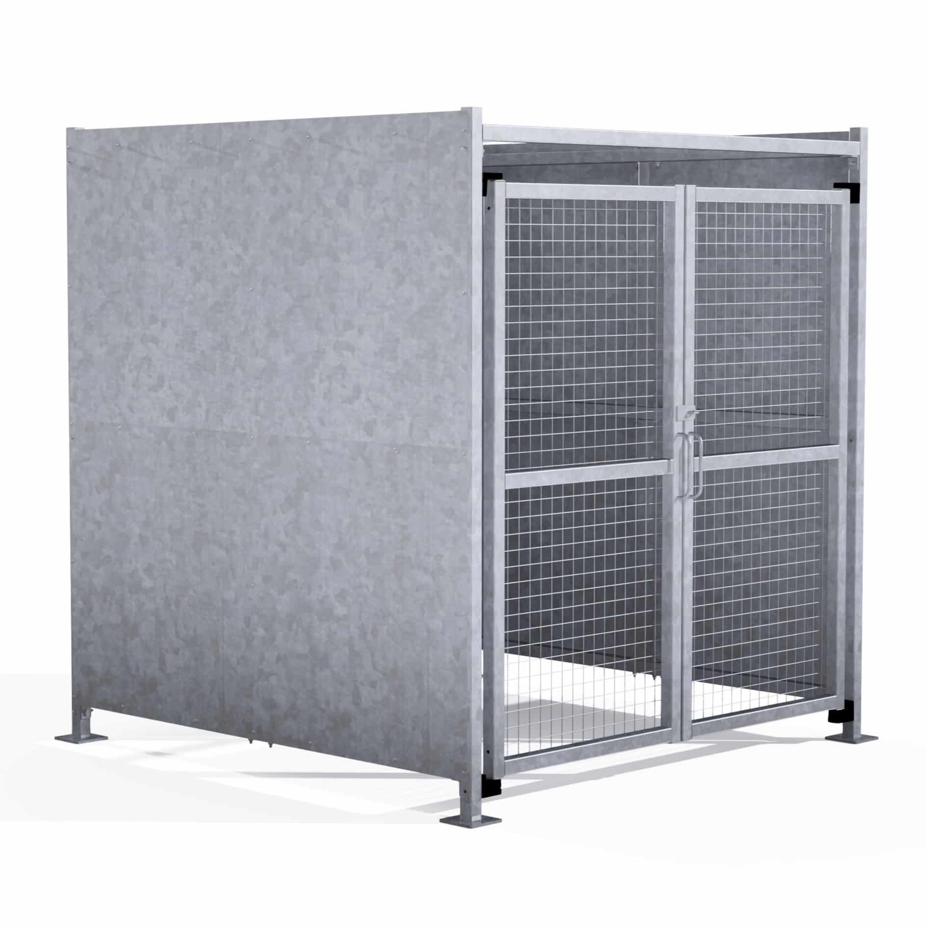 The Eaton Bin Store with Mesh Doors | Secure Storage Shelter