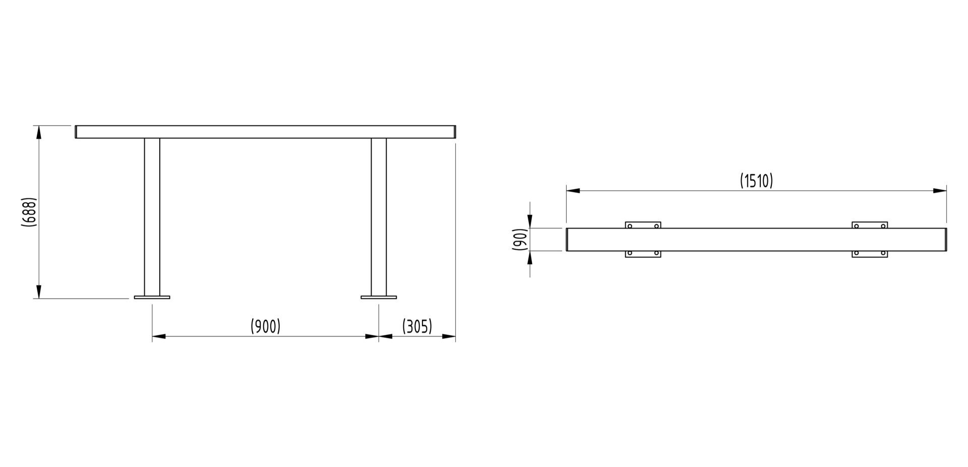 Economy Steel Perch Bench