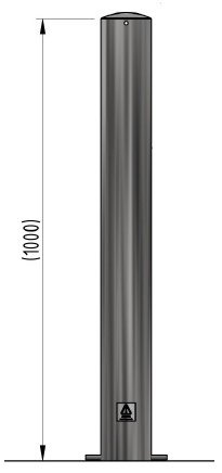 Yellow galvanised steel bollard