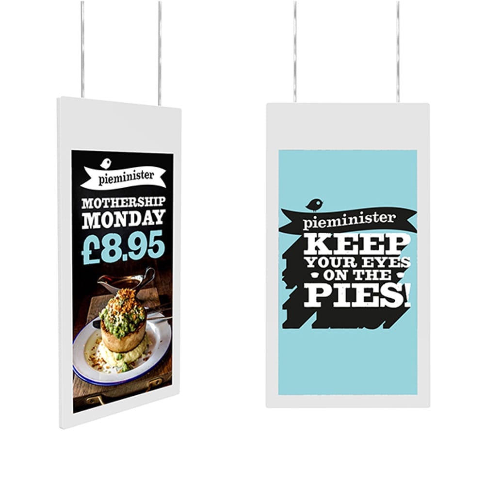 Digital Hanging Double Sided Window Display