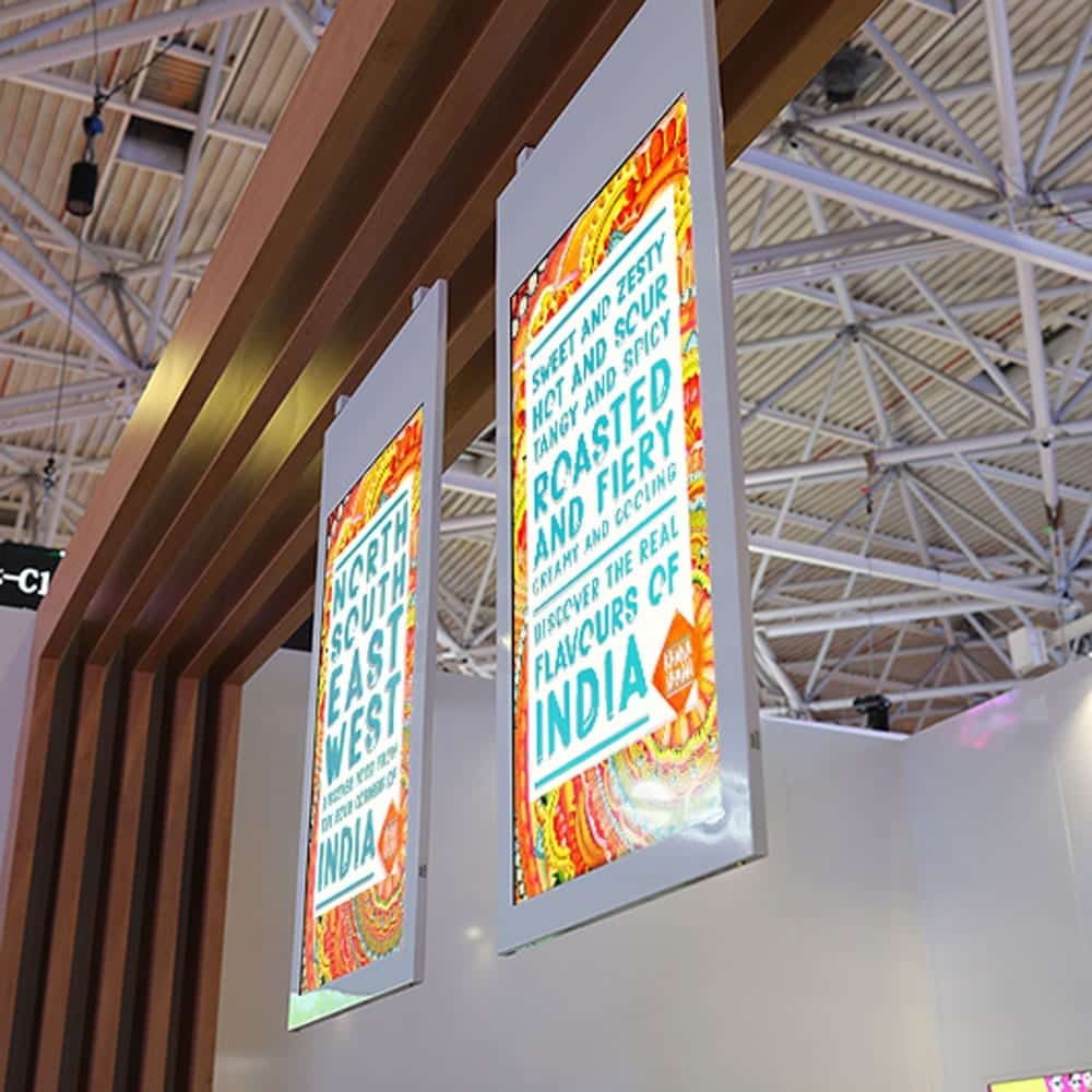 Digital Hanging Double Sided Window Display