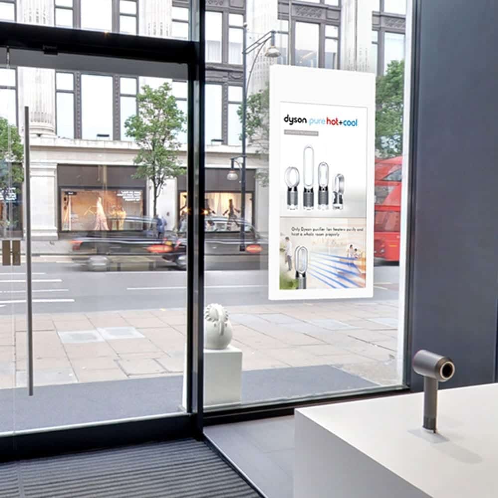 Digital Hanging Double Sided Window Display