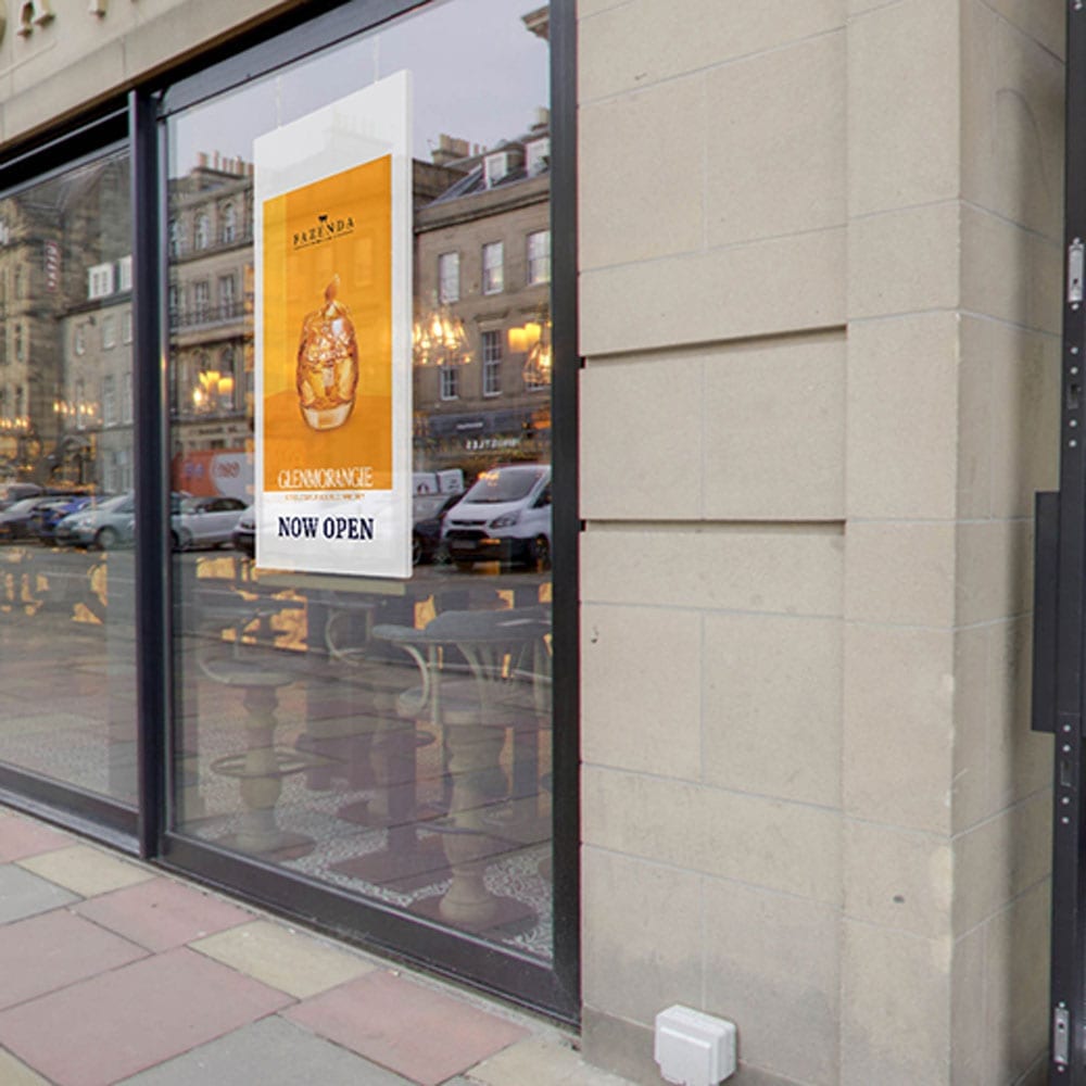 Digital Hanging Double Sided Window Display