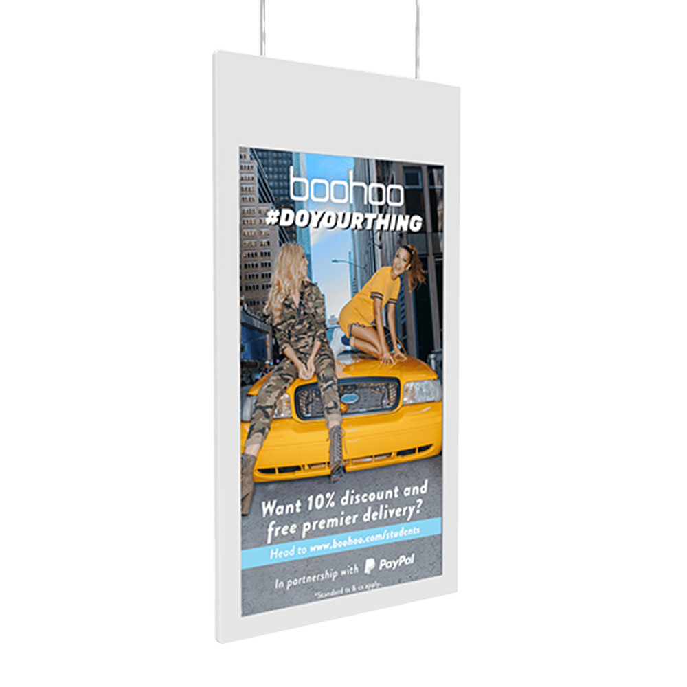 Digital Hanging Double Sided Window Display