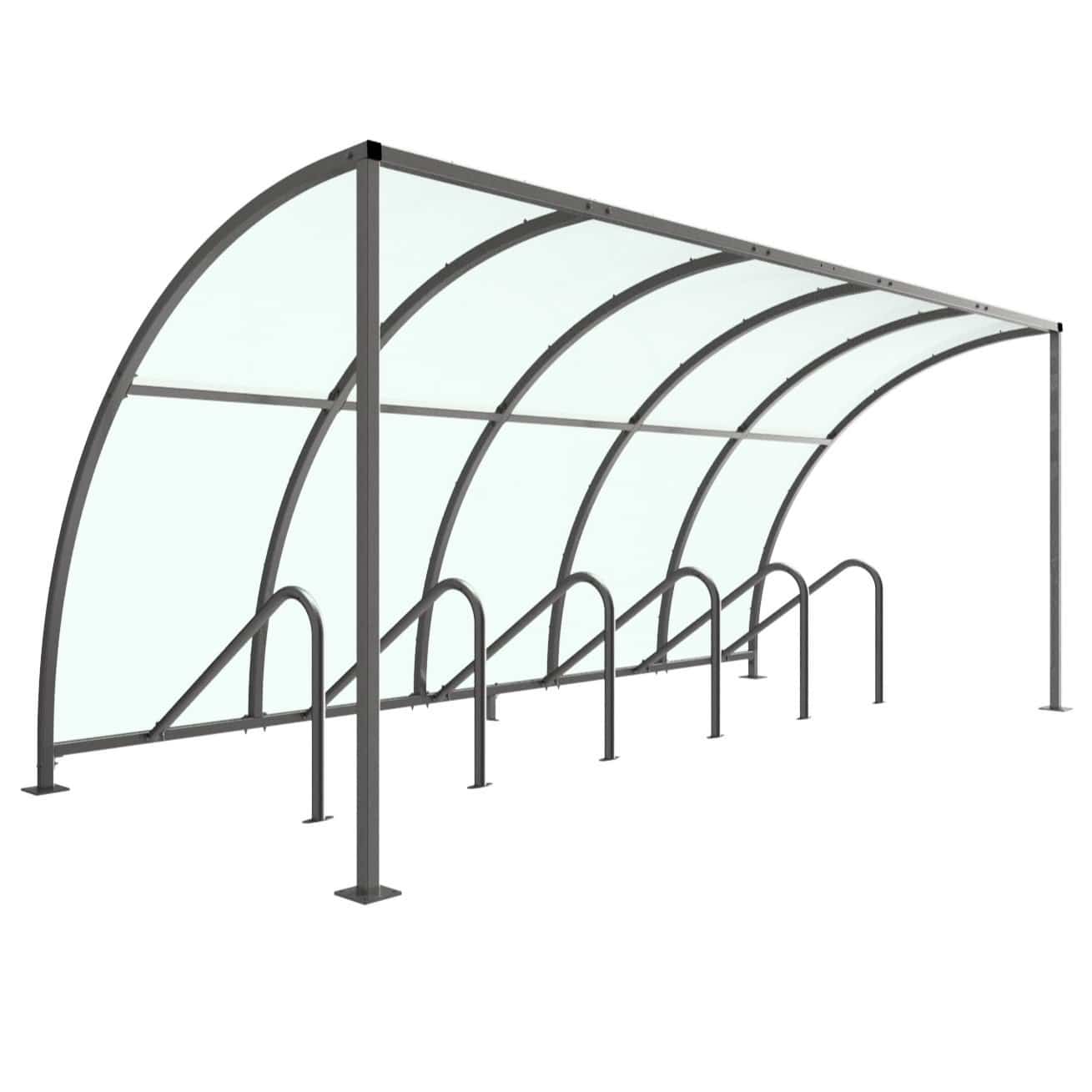 Harby Highline Cycle Shelter with integrated Cycle Stands