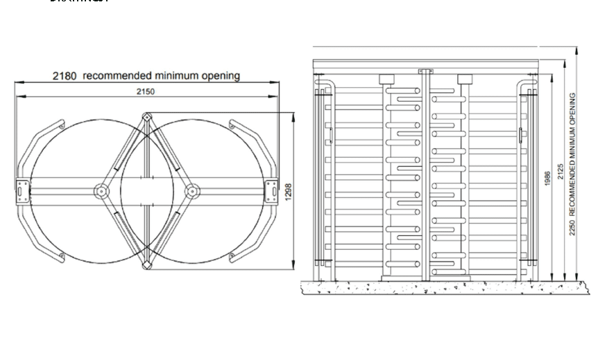 Harby Double Full Height Pedestrian Turnstile