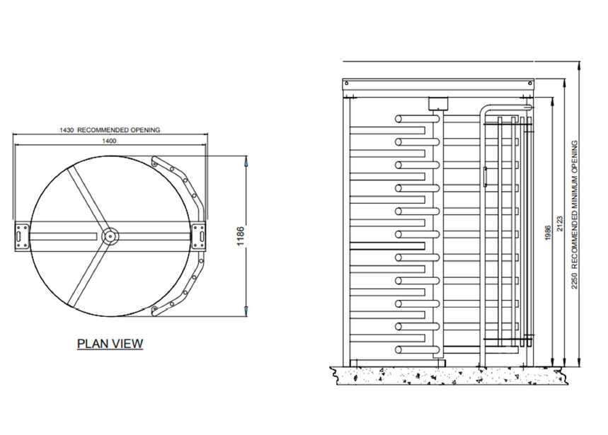 Harby Double Full Height Pedestrian Turnstile