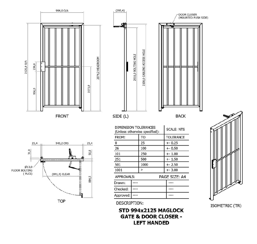 Harby Manual Pedestrian Gate - Quick Delivery
