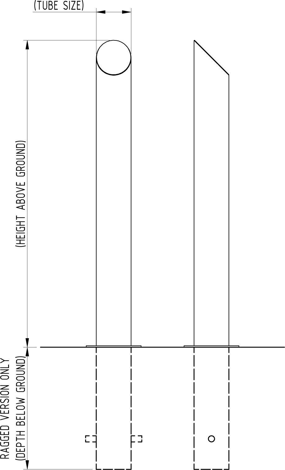 Mitre Top Stainless Steel Bollard