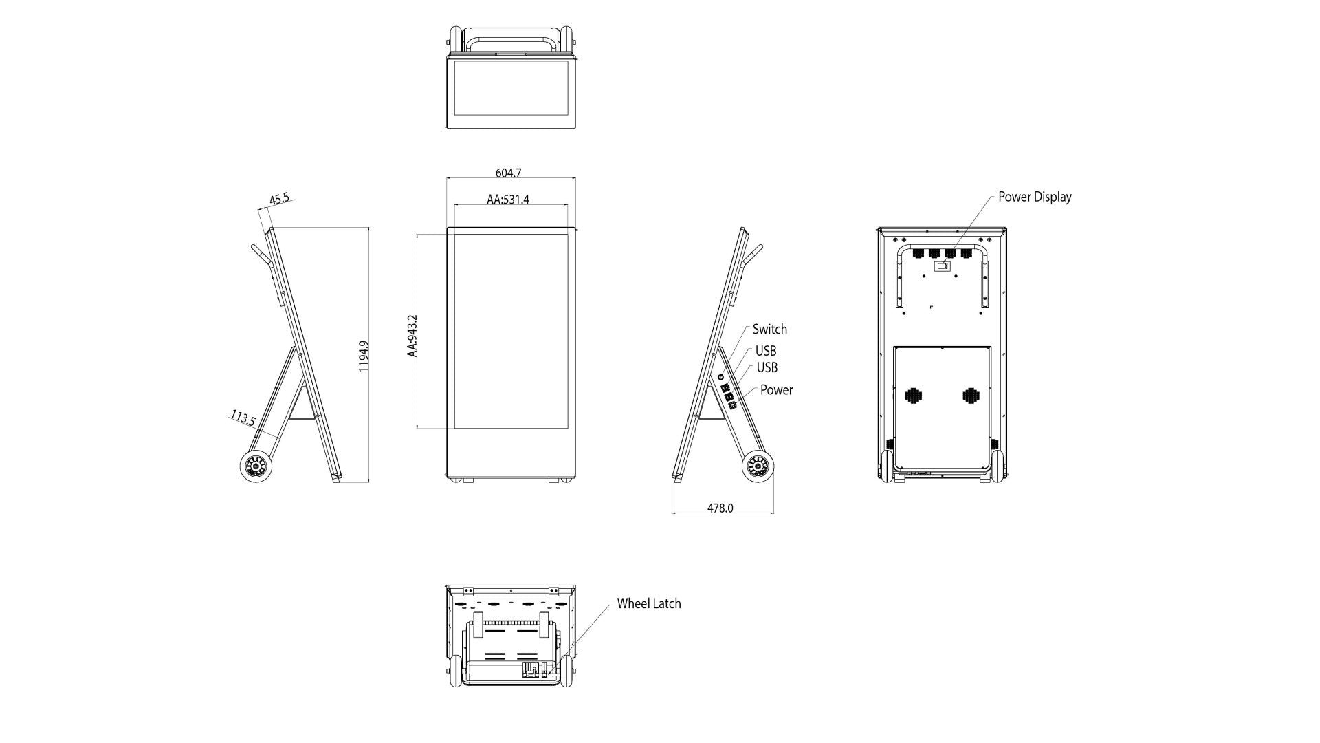 OutDoor Portable Battery Powered Digital A Board