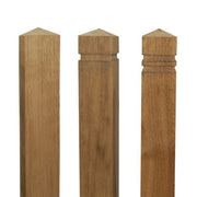Timber Bollards | Solid oak with Half Pyramid Top