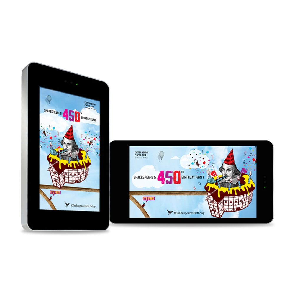 Wall mounted digital signage display