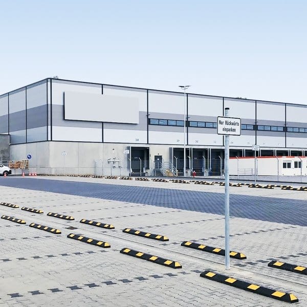 EV Protection Wheel Stops | EV Point Protection Recycled Rubber