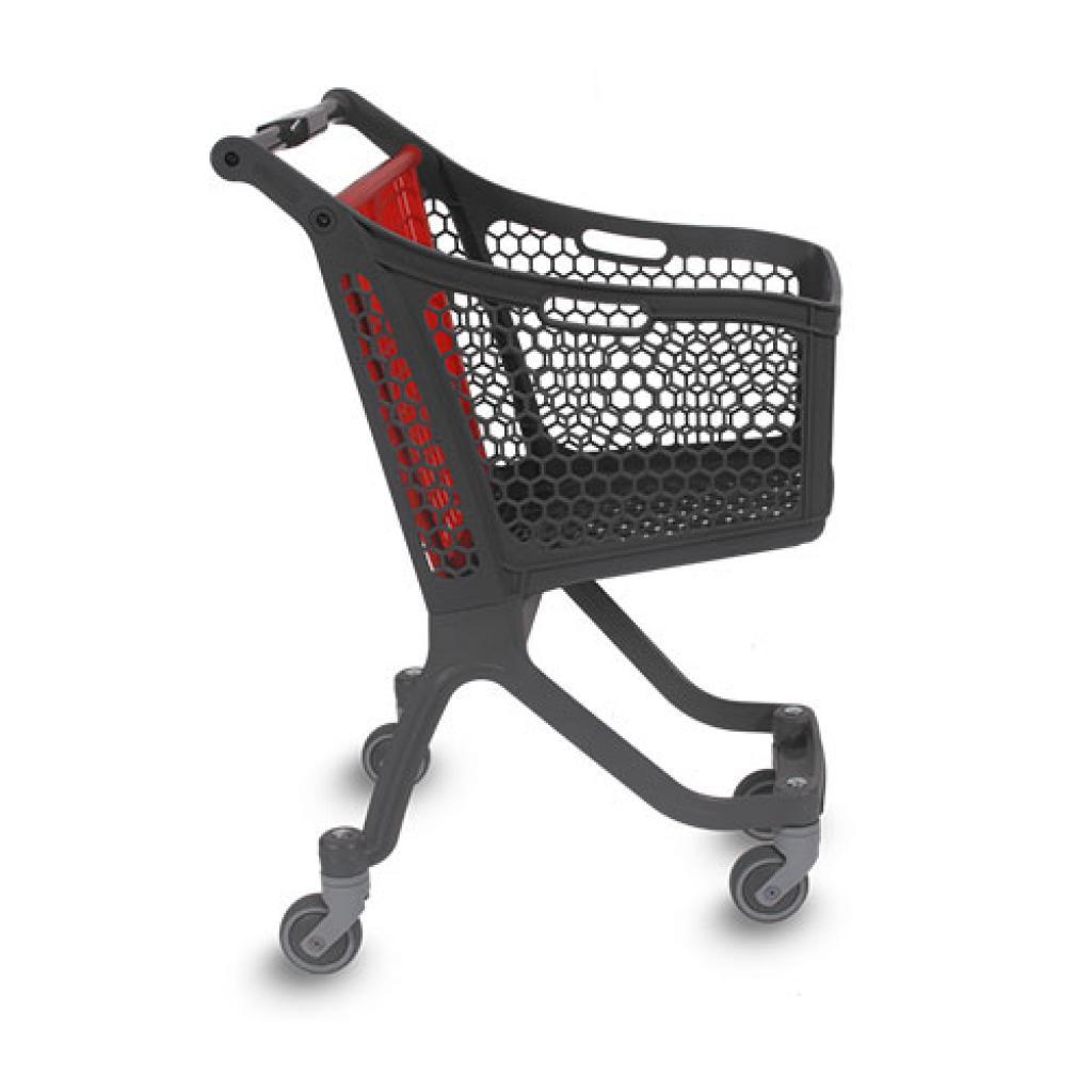 Plastic Shopping Trolley Red 75L