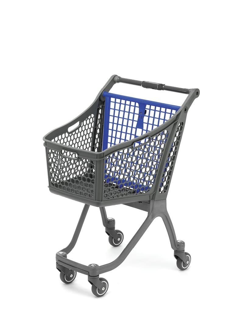 Plastic Shopping Trolley Blue 75L