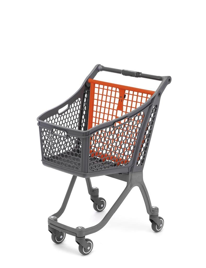 Plastic Shopping Trolley Red 75L