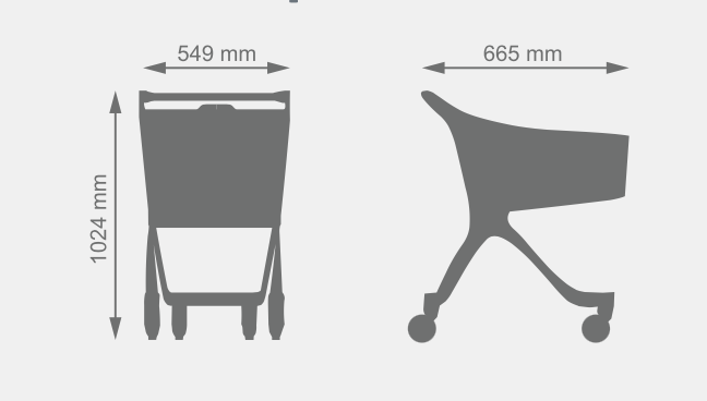 Plastic Shopping Trolley 75L