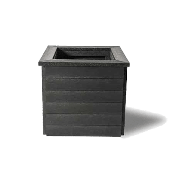 Recycled Plastic Planter with Rim