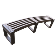 Recycled Plastic Edge Curved Bench