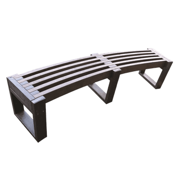 Recycled Plastic Edge Curved Bench