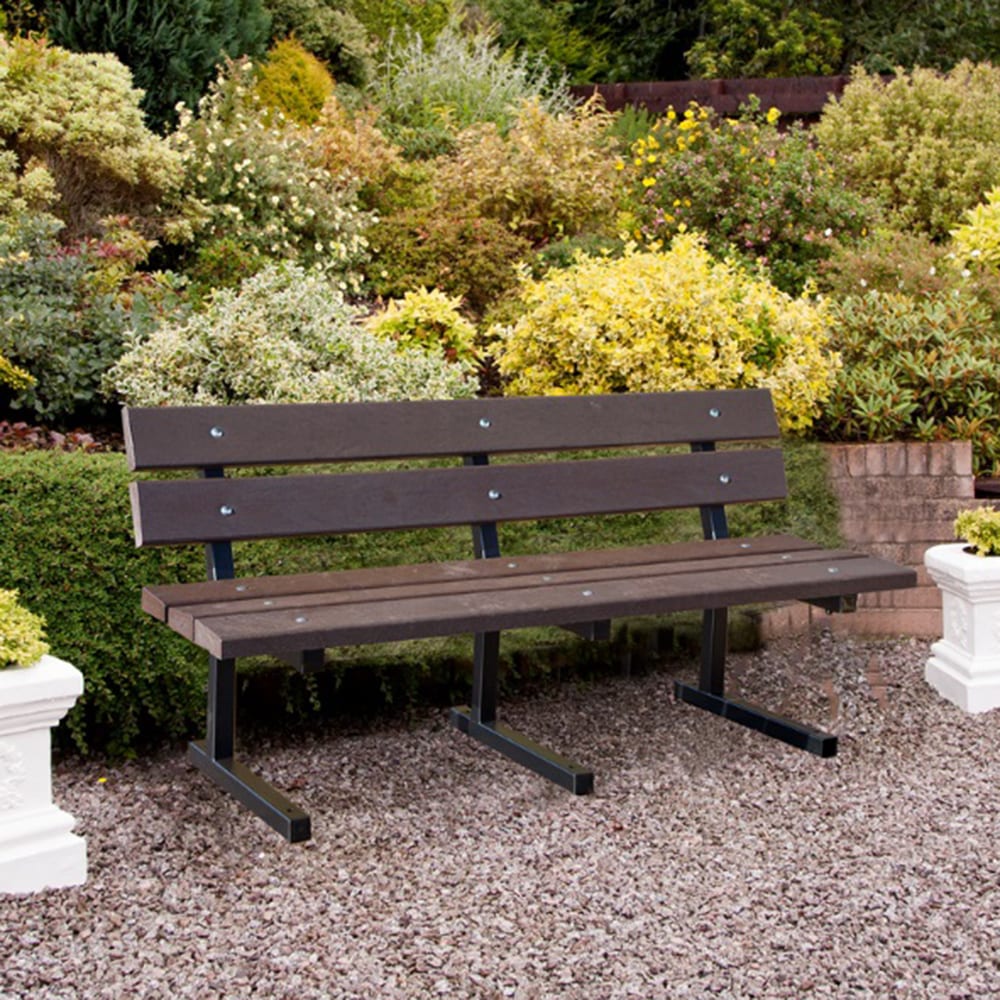 Recycled Plastic & Steel Frame Bench