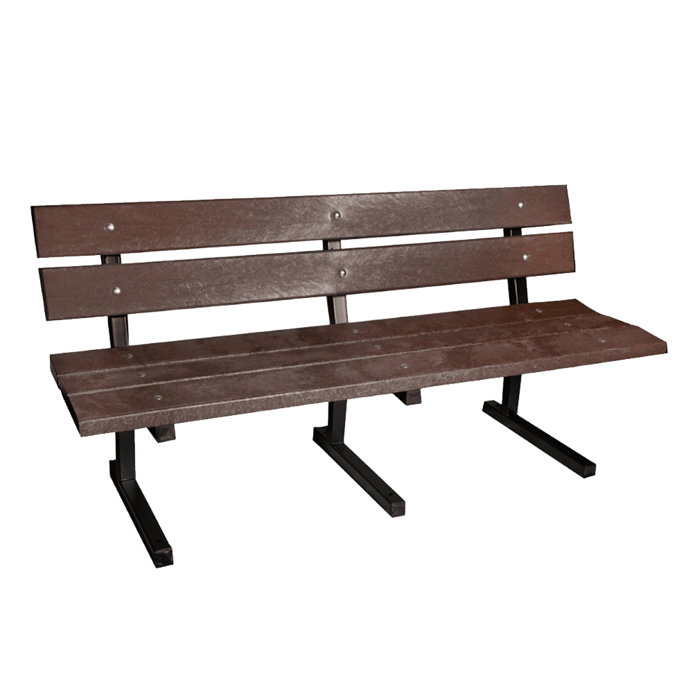 Recycled Plastic & Steel Frame Bench