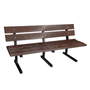 Recycled Plastic & Steel Frame Bench