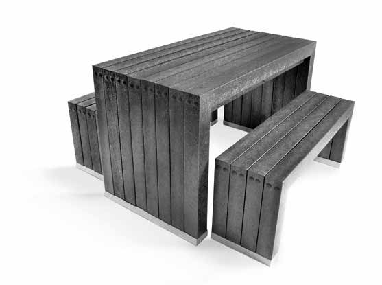 Recycled Plastic Picnic Bench Set
