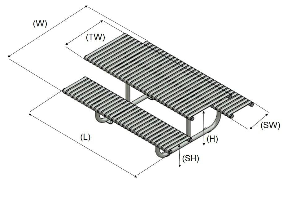 Rockingham Picnic Table Bench