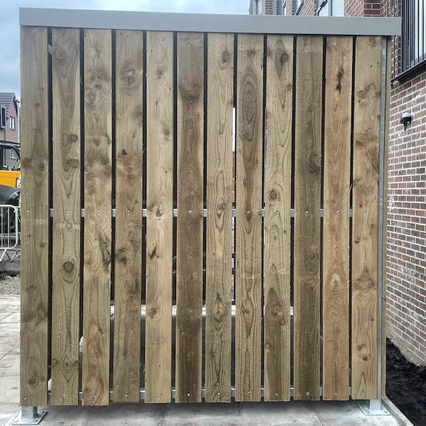 Secure Deluxe Timber Clad Cycle Shelter | 4 Bike Store