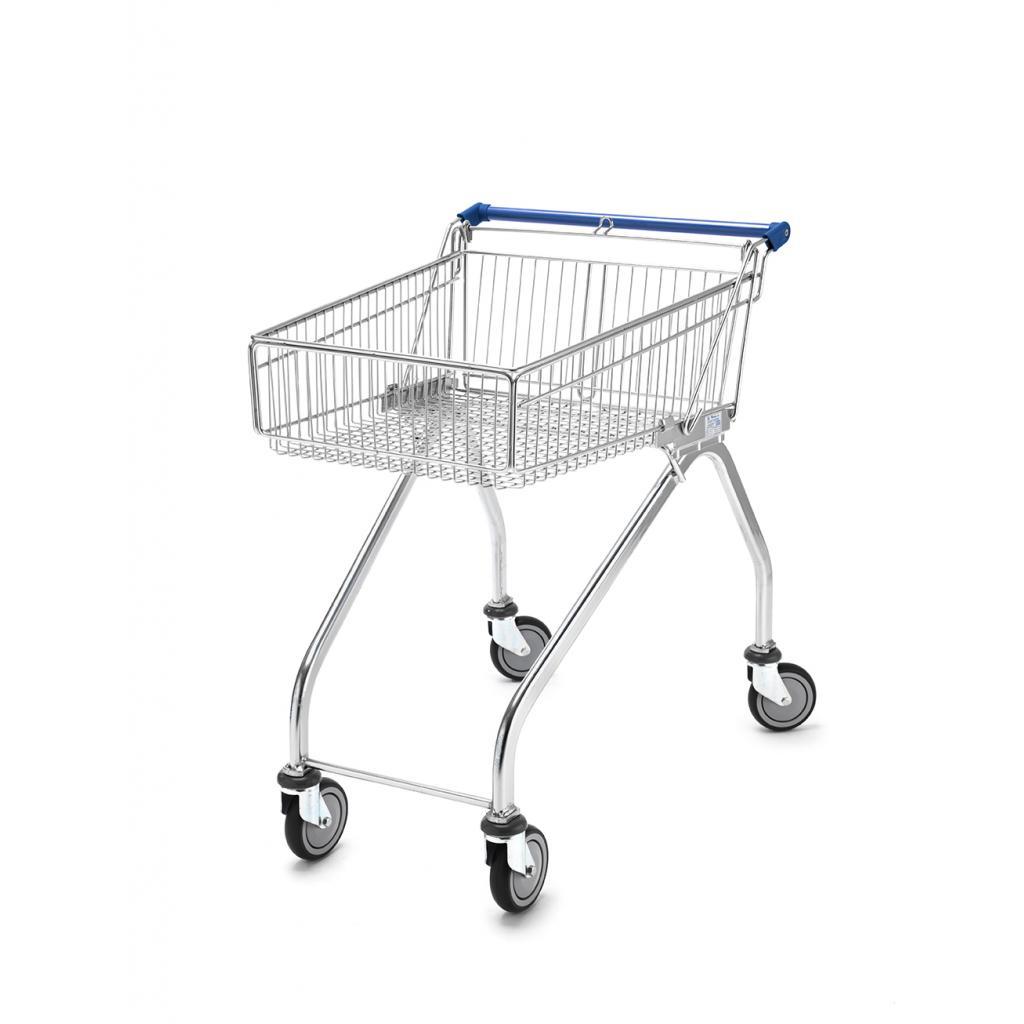 Shallow shopping trolley blue