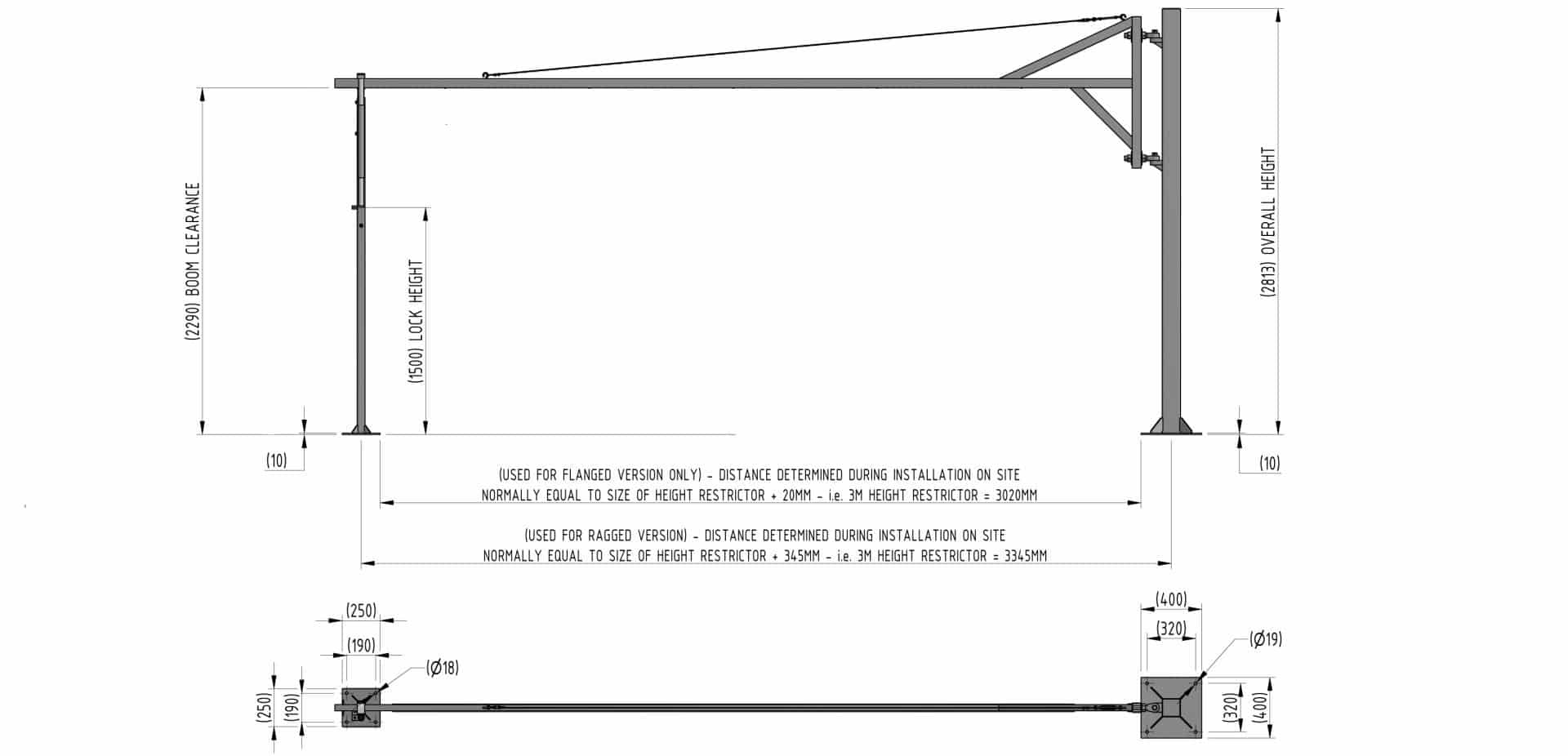 Swing Height Restrictor Barrier