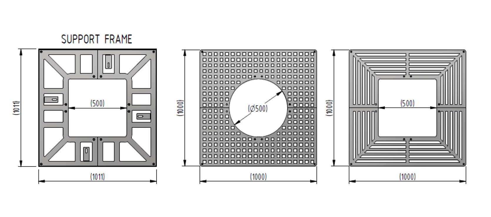 Tree Grille Steel | Sunburst Design