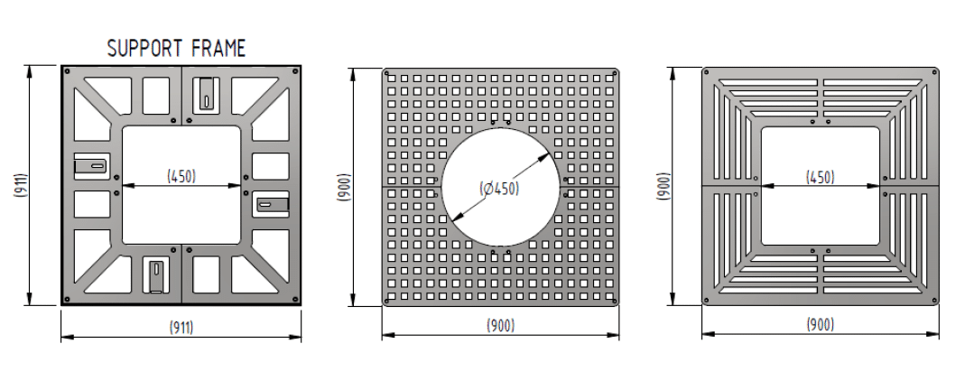 Tree Grille Steel | Sunburst Design