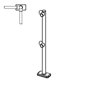 Chrome Barrier Corner Upright