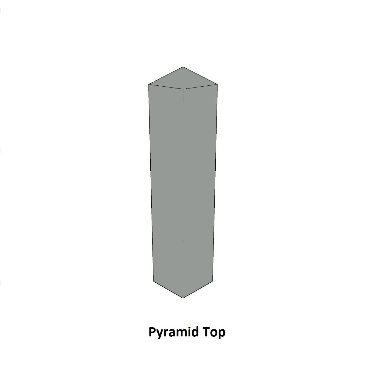 Timber Bollard pyramid top