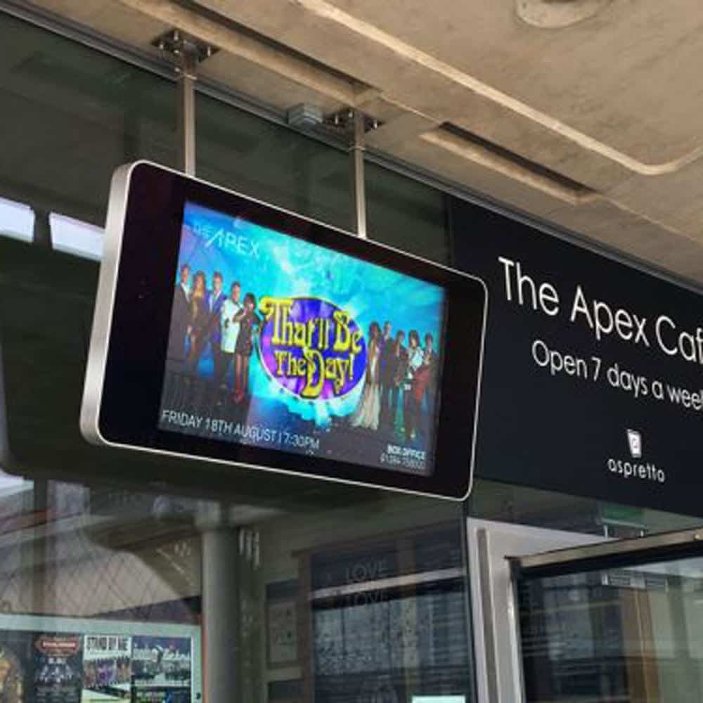 Wall mounted digital signage display