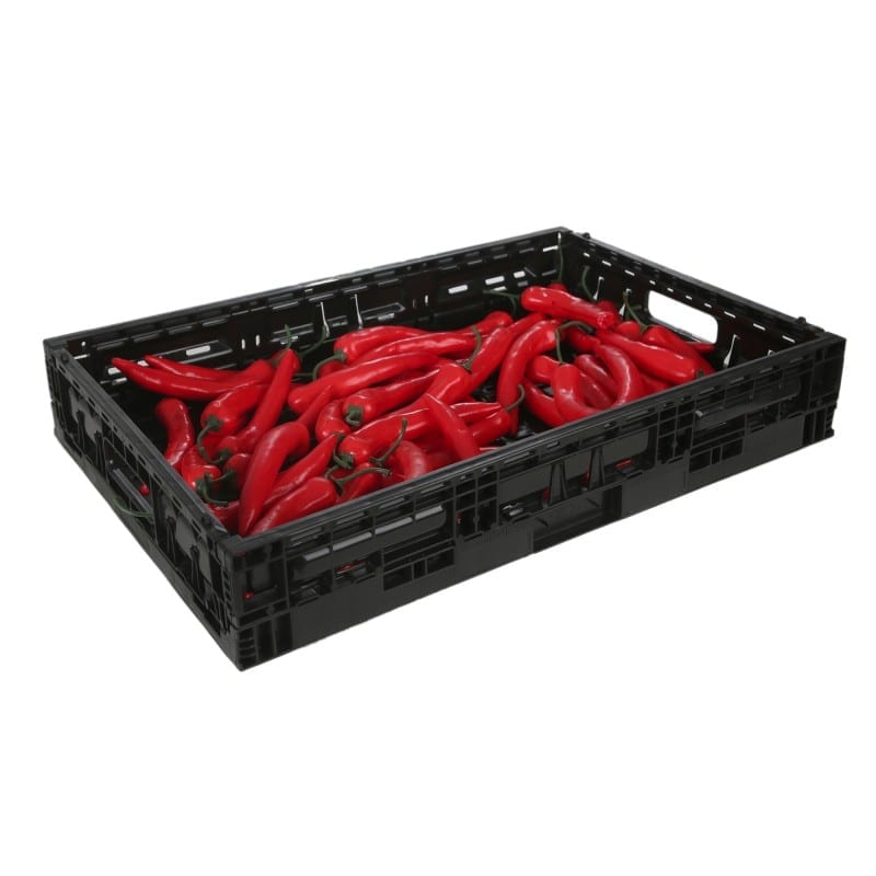 Plastic fruit and vegetable collapsible baskets